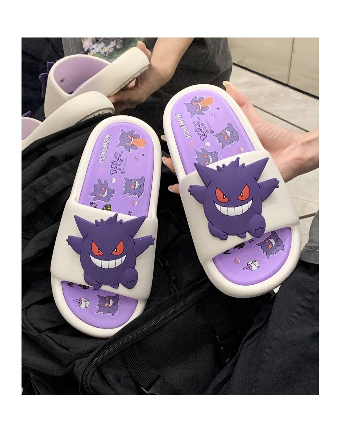 Gengar slippers for men and women, non-slip eva couple summer sandals