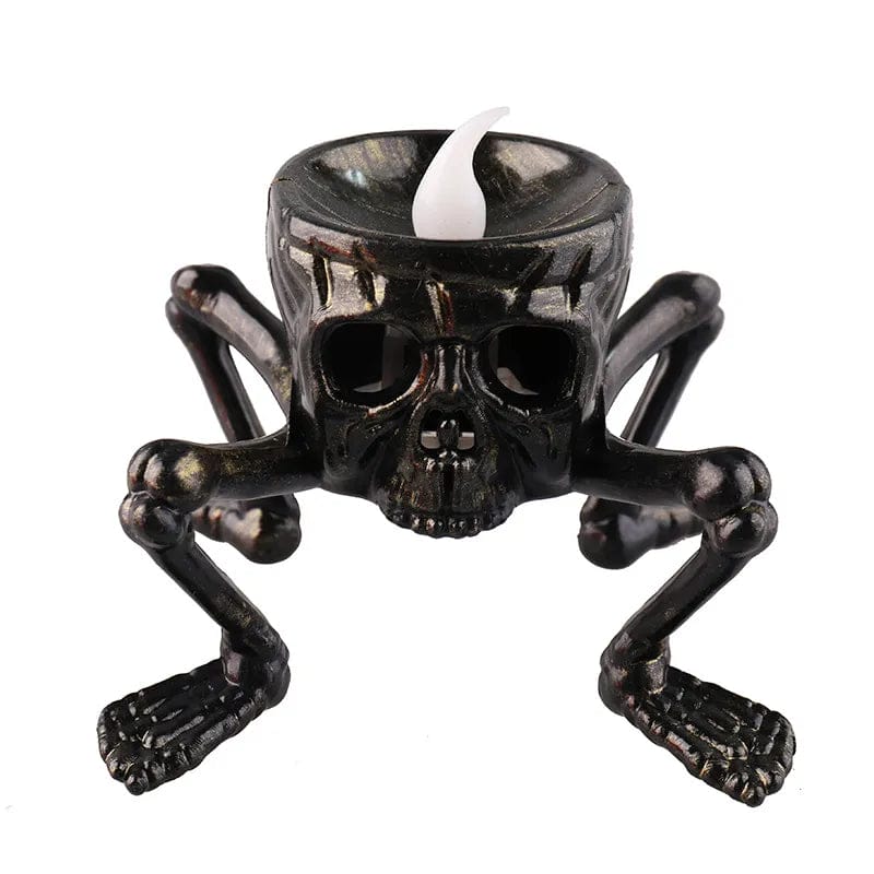 Duskandle Halloween Hand & Skull Candle Holder Set of 3