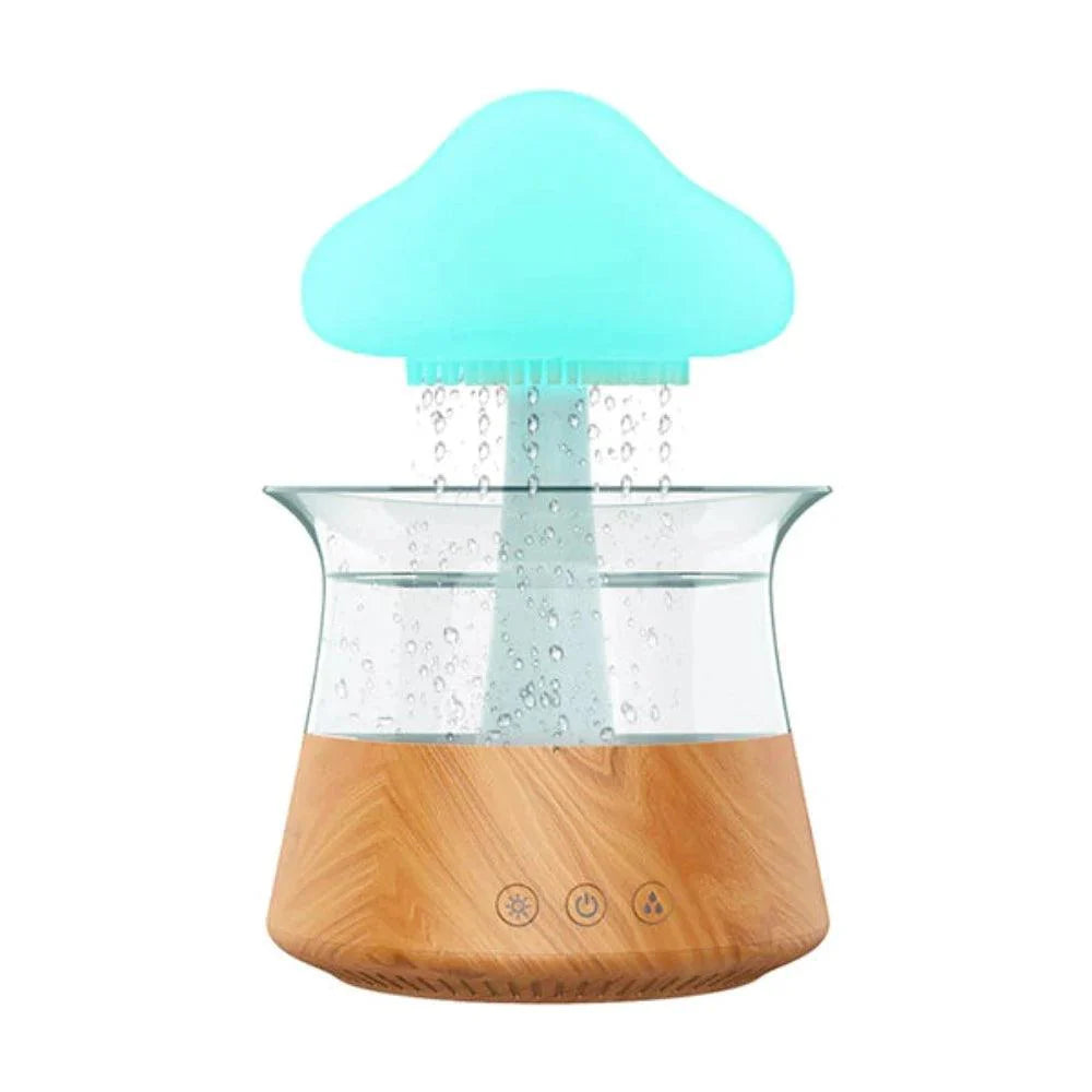 Decorative Rain Cloud Humidifier With LED Mist Essential Diffuser