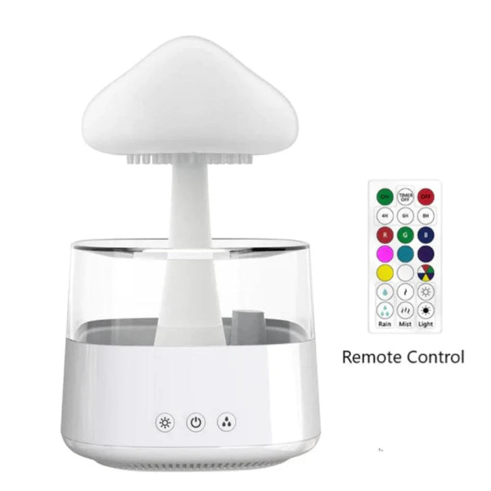 Decorative Rain Cloud Humidifier With LED Mist Essential Diffuser