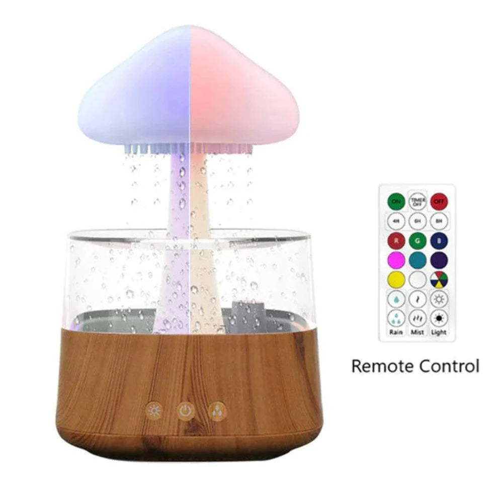 Decorative Rain Cloud Humidifier With LED Mist Essential Diffuser