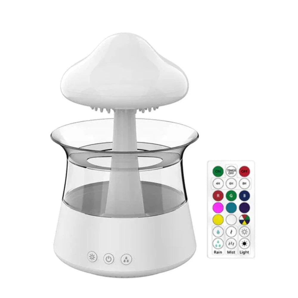 Decorative Rain Cloud Humidifier With LED Mist Essential Diffuser
