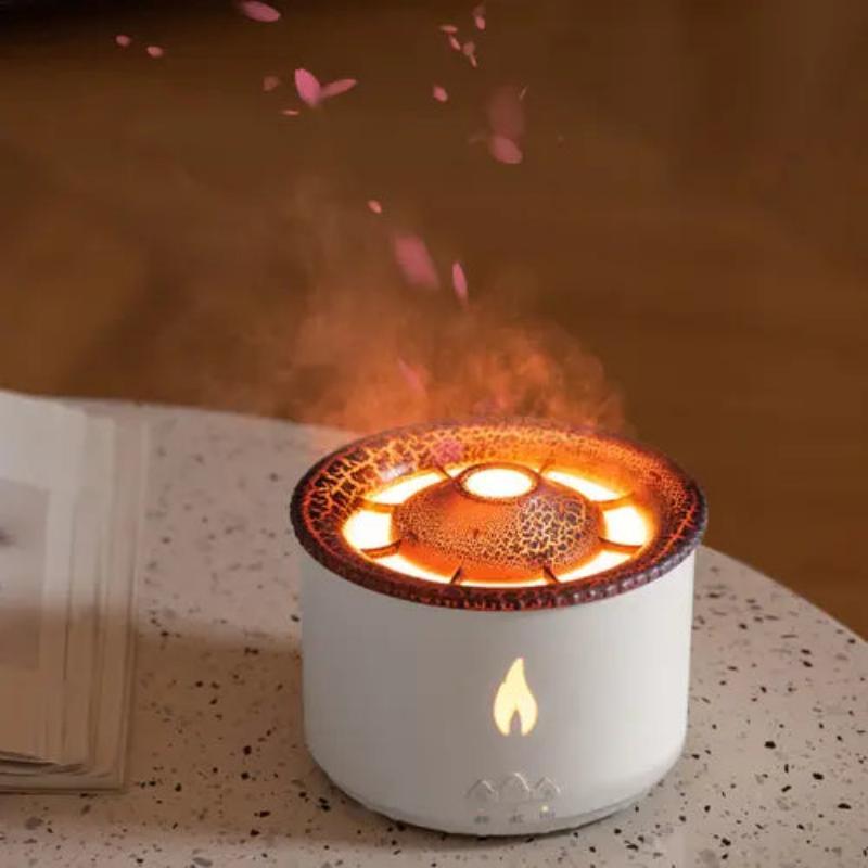 Decorative Volcano Flame Mist Humidifier for Home and Office Use