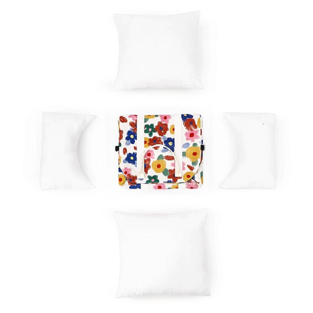 손으로 그린 꽃무늬 반려동물 여행 안전 카시트 침대