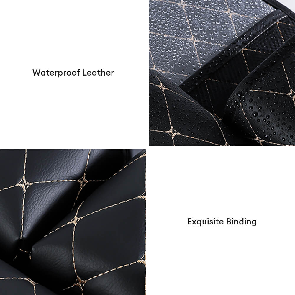 Diamond Pattern Waterproof and Scratch-Resistant Car Seat Back Storage Bag