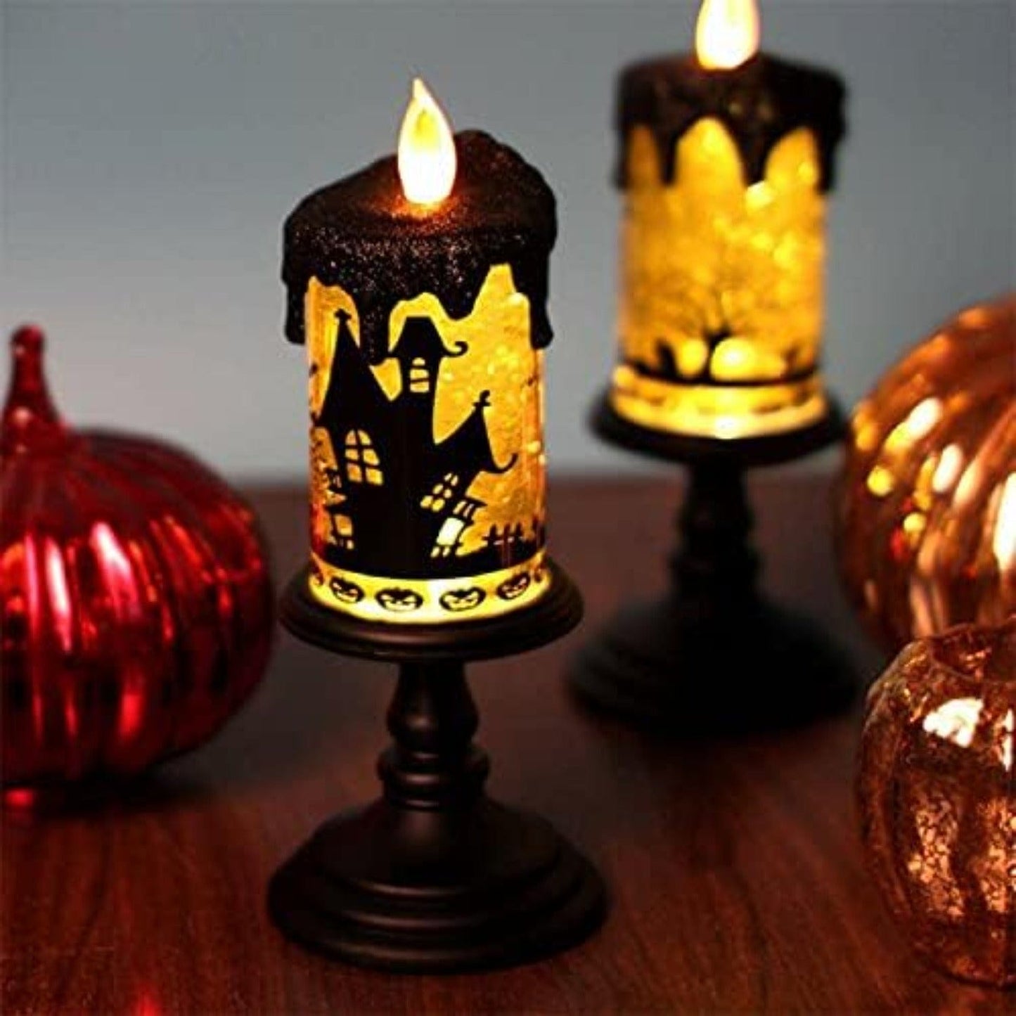 Candlite 10′′ Grand Glittering Halloween LED Candles