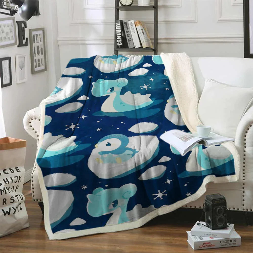 Fluffy Pokemon flannel blanket