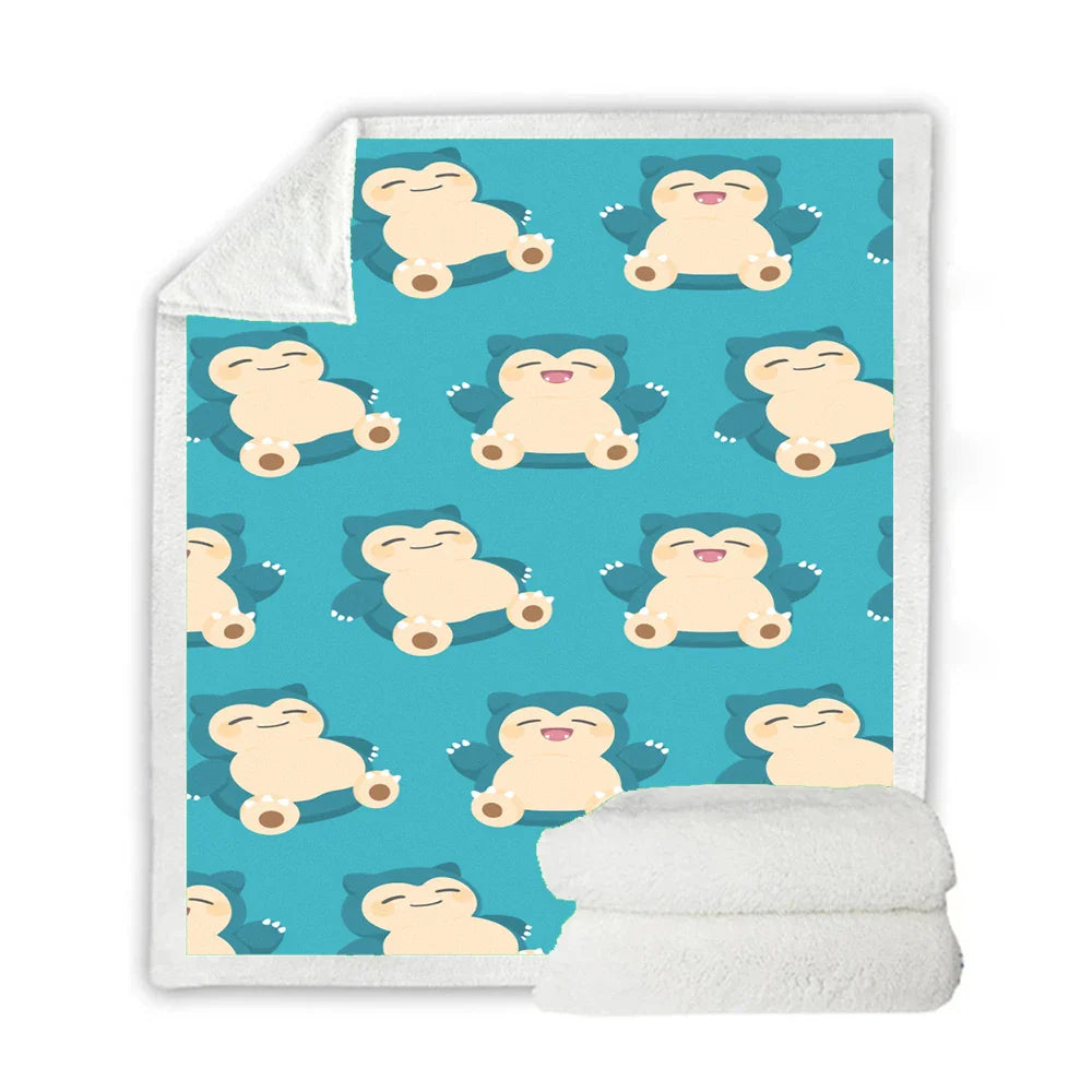 Fluffy Pokemon flannel blanket