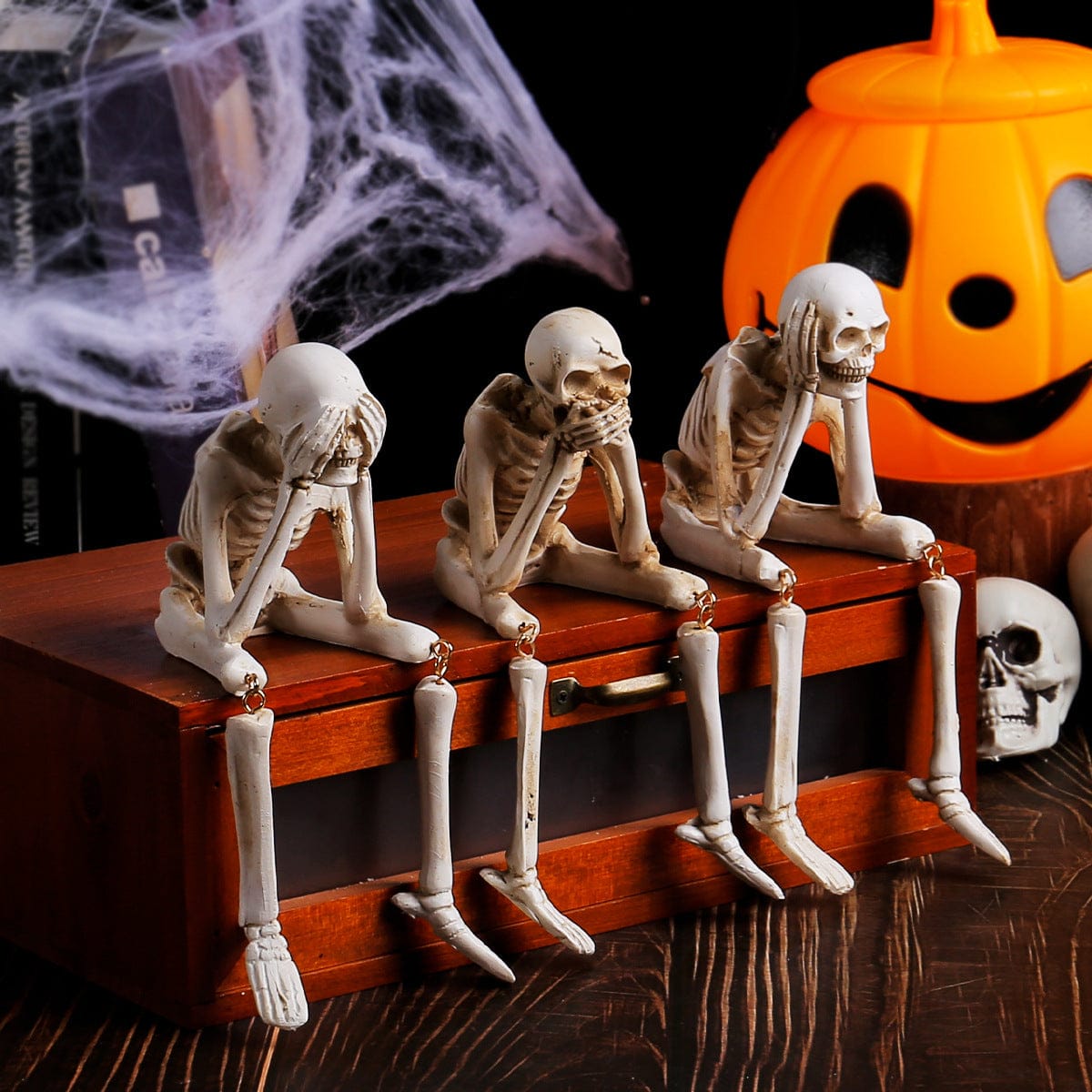 Boneyard Halloween Skeleton Ornaments | Set of 3