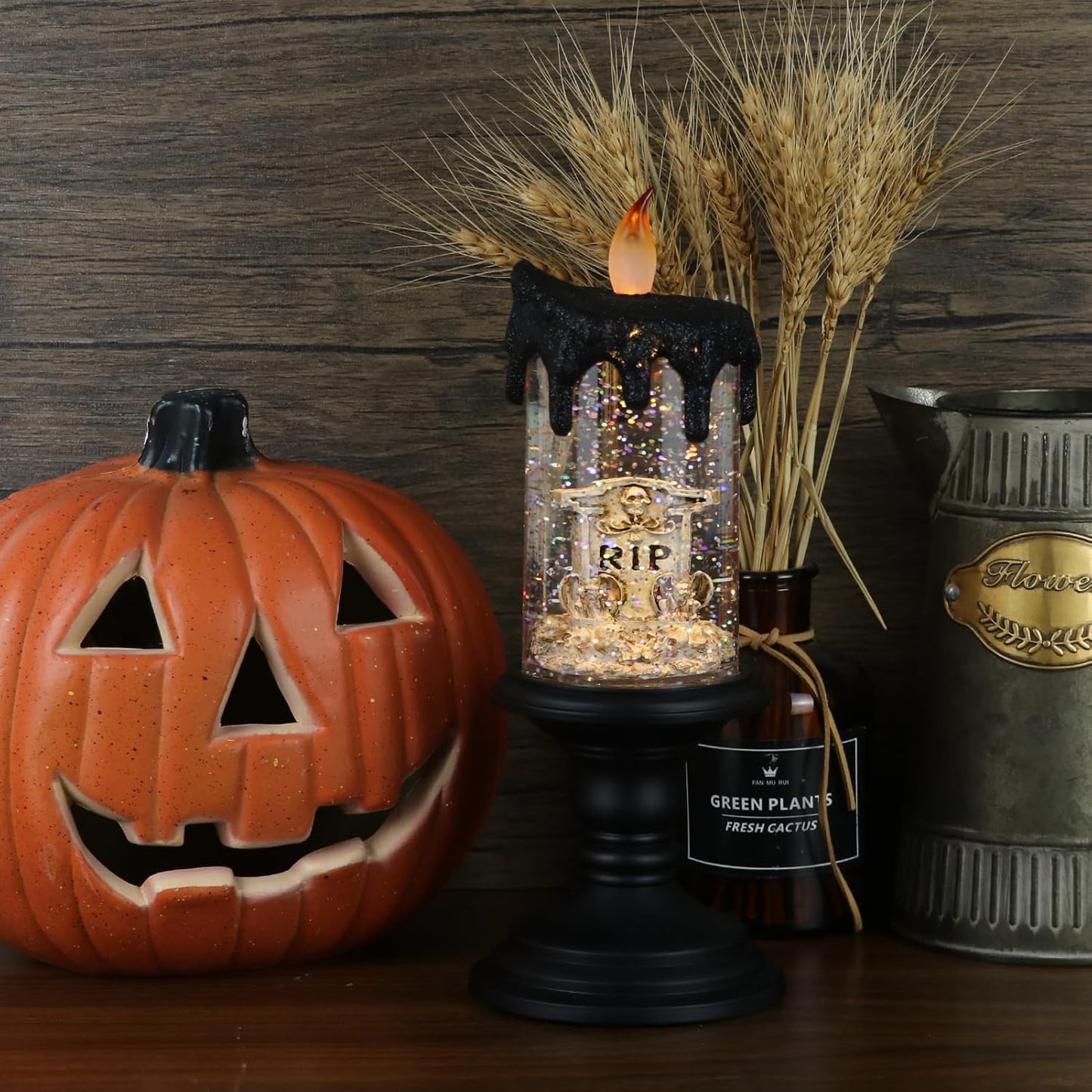 Candlite 10′′ Grand Glittering Halloween LED Candles