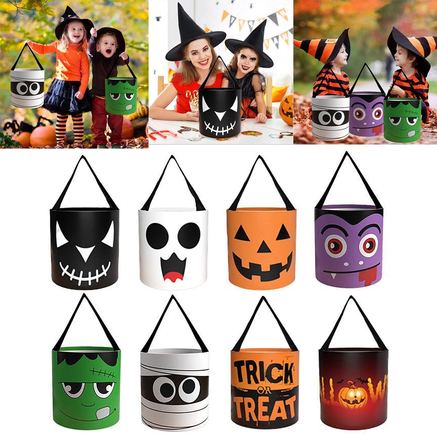 Buckendy Kids’ Halloween Foldable Candy Bags