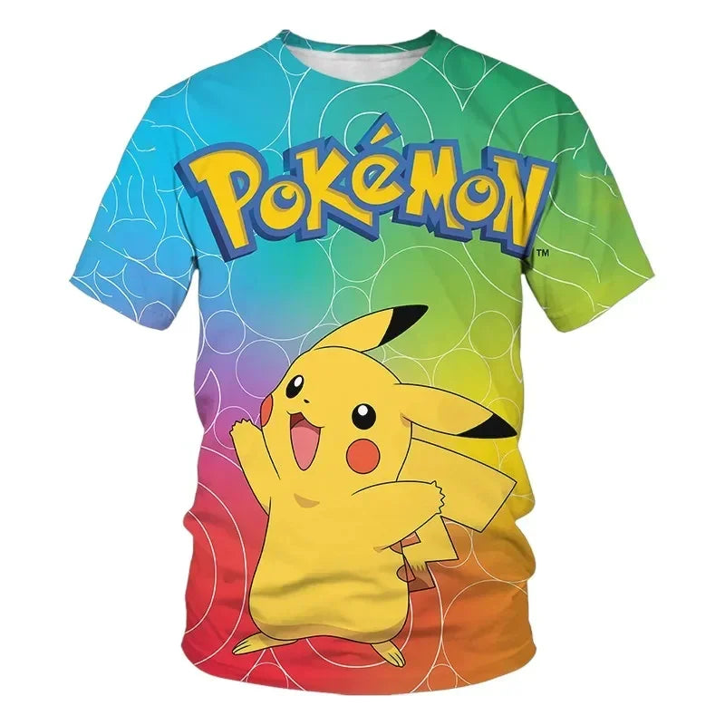 Colorful Pokemon T-shirts for summer