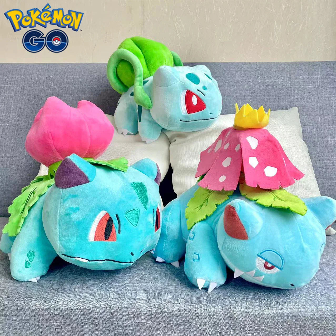 Bulbasaur Bulbasaur, Bisaflor Venusaur or Bisaknosp Ivysaur Pokemon cuddly toys (approx. 25cm to 30cm)