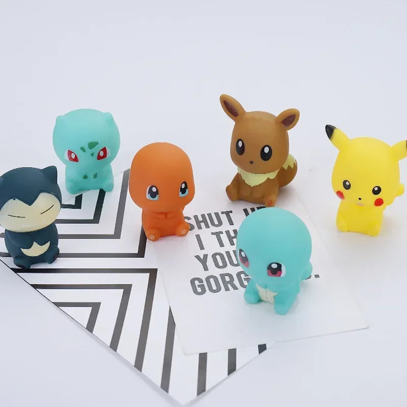 6 pcs. Pokemon bath figures in a value set for bathtub etc.