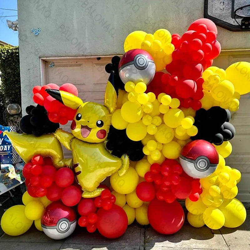 106 pcs Pokemon Pikachu balloons for birthday, party etc.