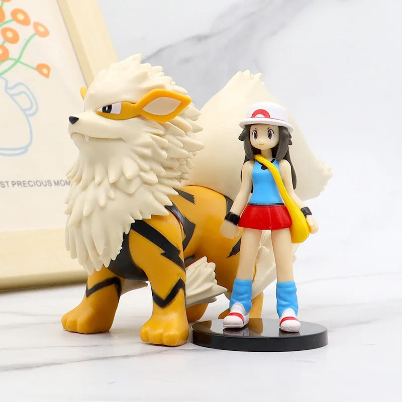 8 pcs Pokemon figures in a set - Ash, Gengar, Pikachu, Arkani and others