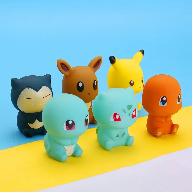 6 pcs. Pokemon bath figures in a value set for bathtub etc.