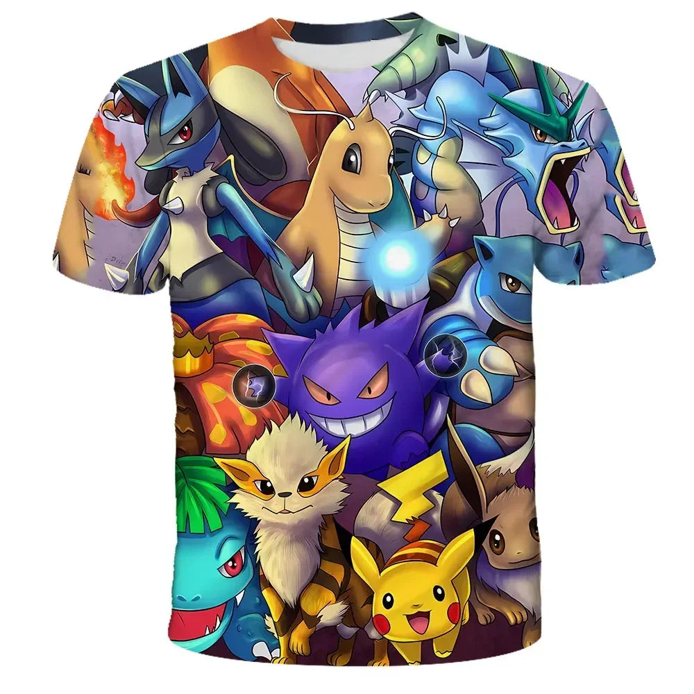 Colorful Pokemon T-shirts for summer