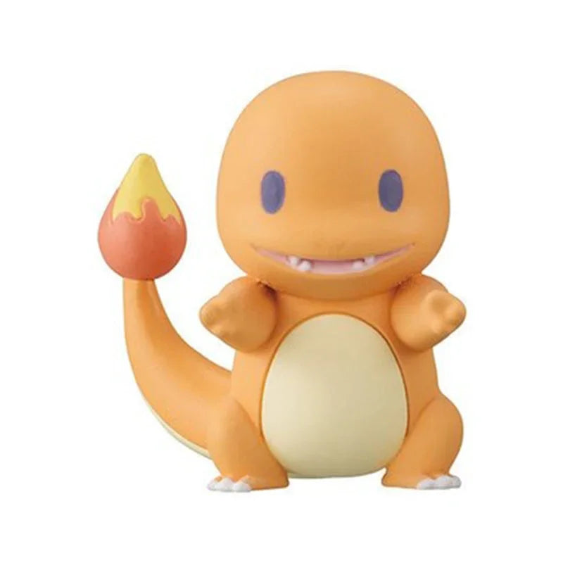 5 pcs. Poke figures with Pikachu, Eevee, Charmander, Schiggy and Bulbasaur