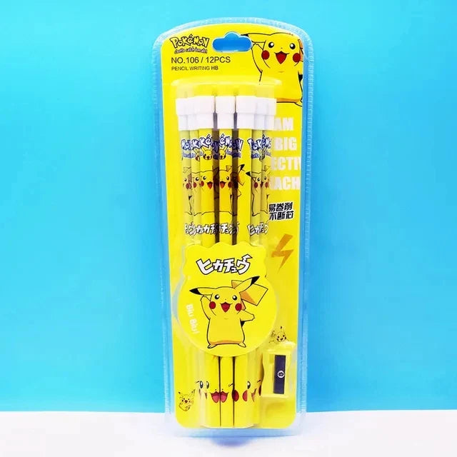 12 pcs. Pokemon Pikachu pencils