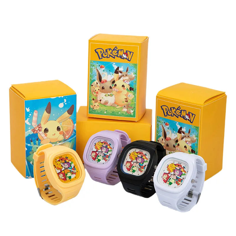 Colorful Pokemon children's watches in different colors