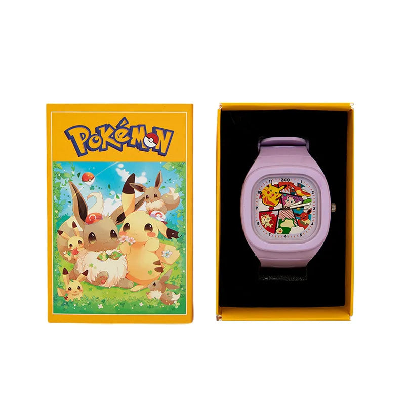 Colorful Pokemon children's watches in different colors