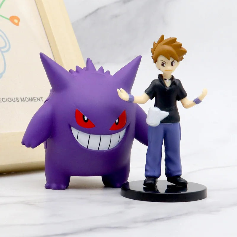 8 pcs Pokemon figures in a set - Ash, Gengar, Pikachu, Arkani and others