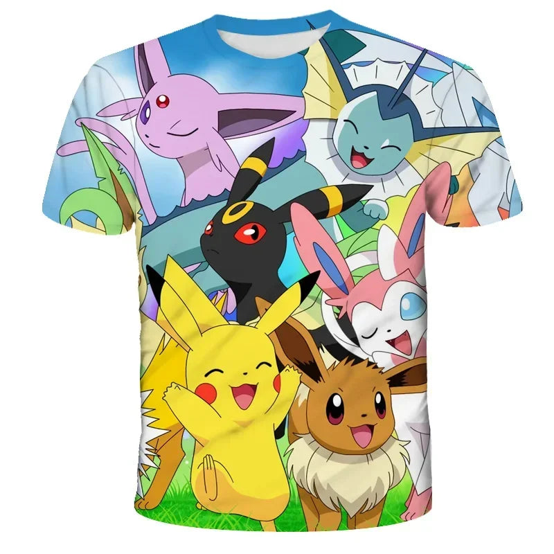Colorful Pokemon T-shirts for summer