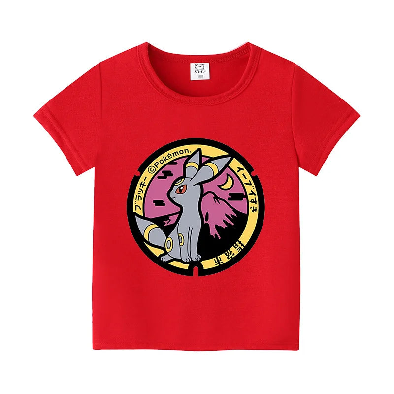 Colorful children's T-shirts with Pokemon motifs