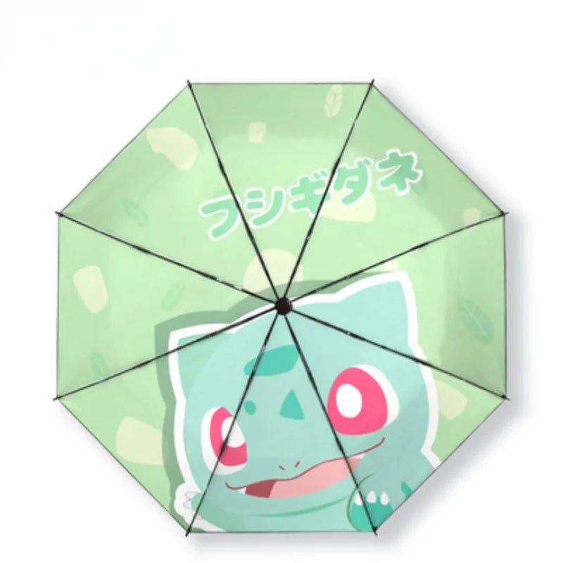 Automatic umbrella with Schiggy, Pikachu or Bulbasaur motif
