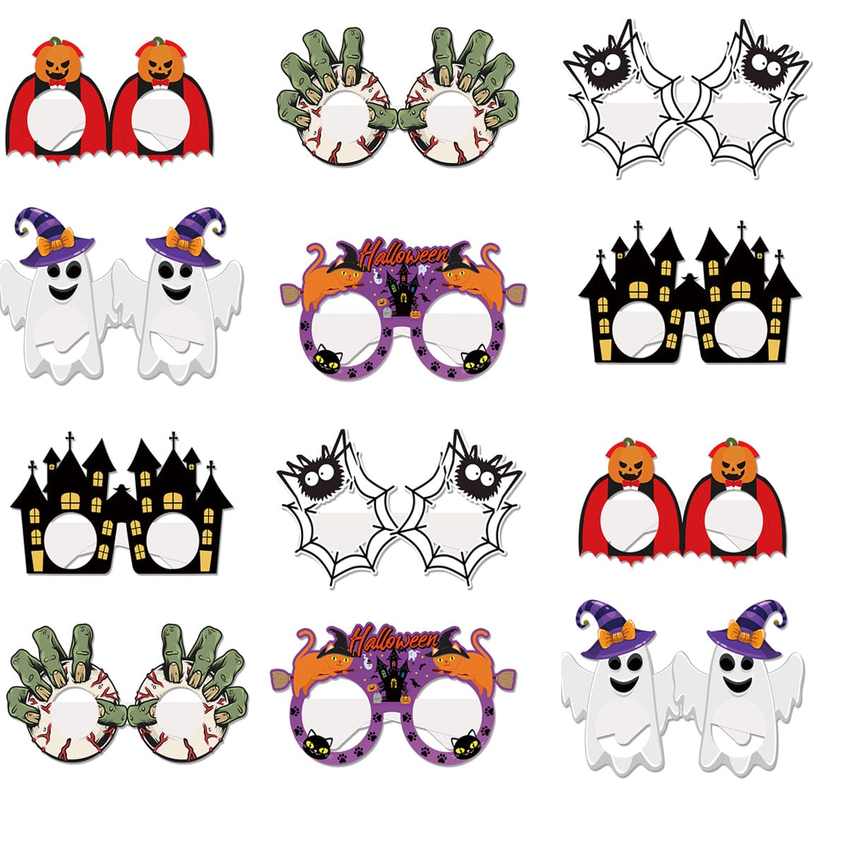 Partyboo Halloween Party Paper Glasses – Set of 6/12