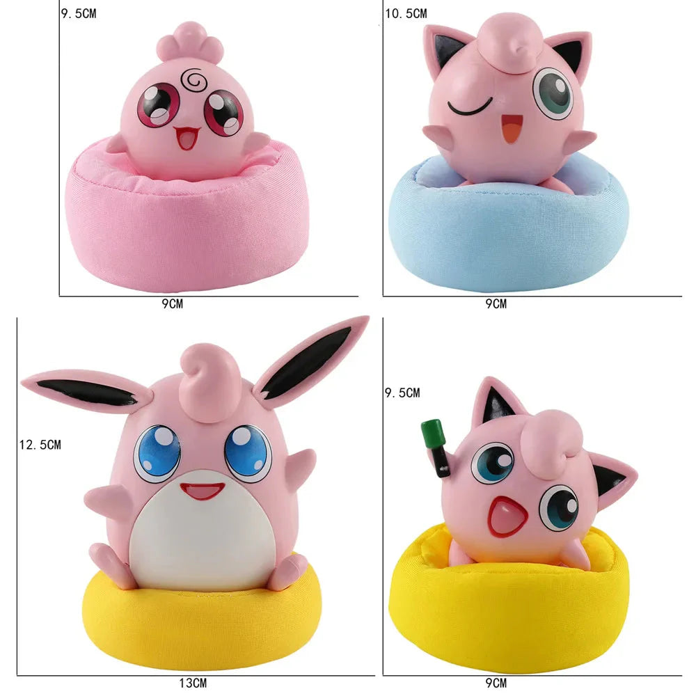 Set of 4 Jigglypuff and Evolutions Figures Cuddlepuff approx. 10cm
