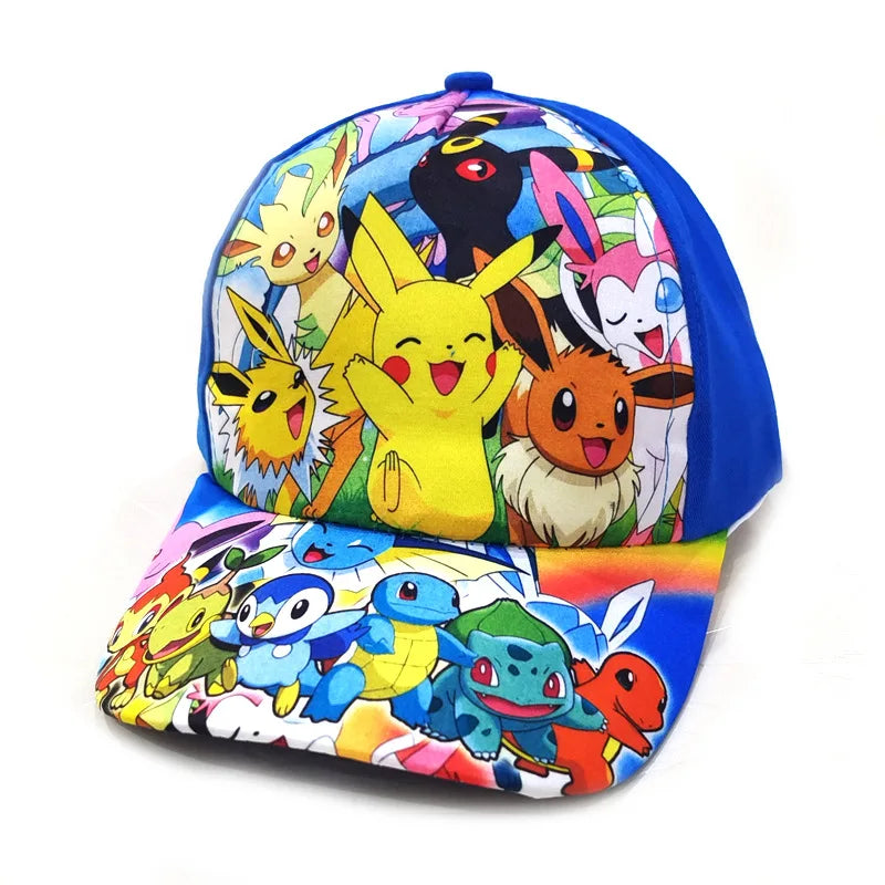 Colorful Pikachu caps for kids