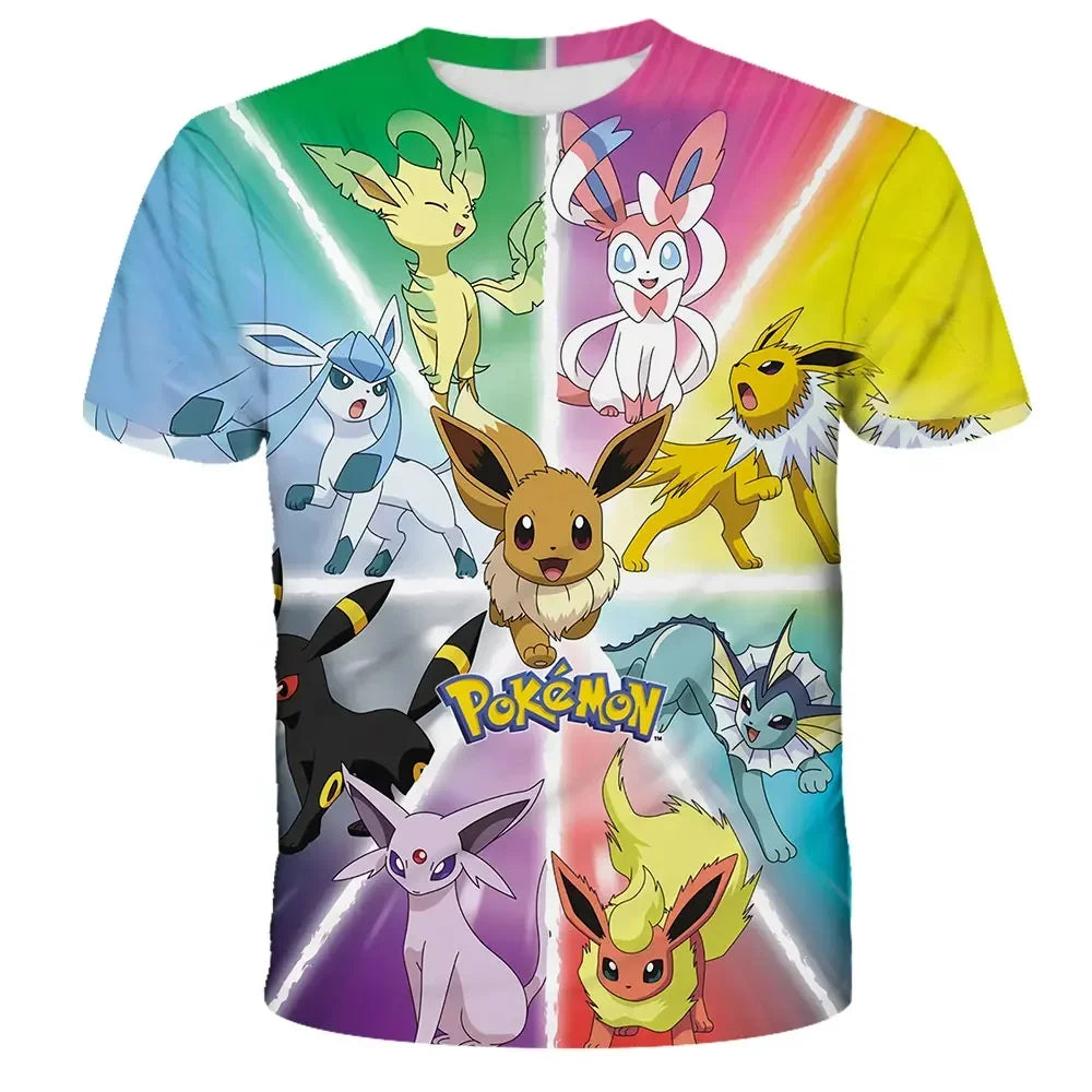 Colorful Pokemon T-shirts for summer