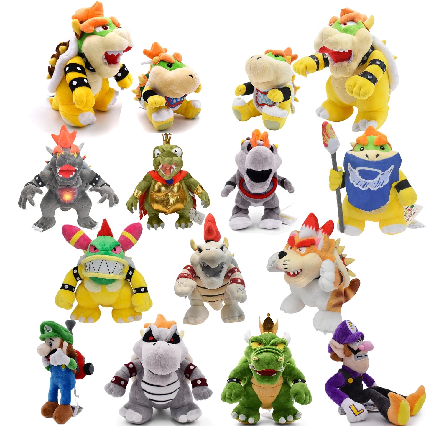 Bowser Luigi Mario Plush Figures - many designs