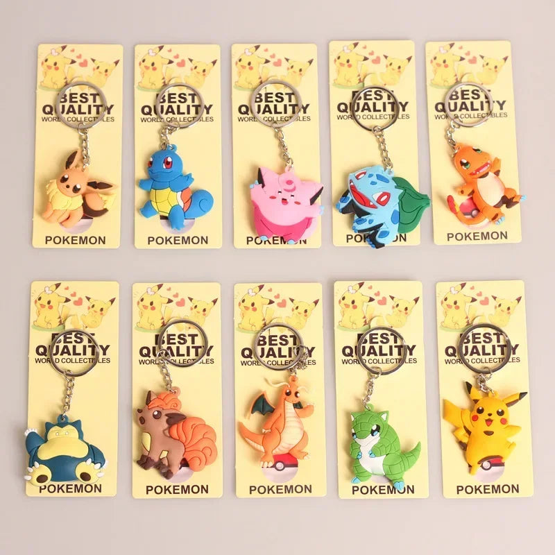 10 pcs. Pokemon keychains in a value set