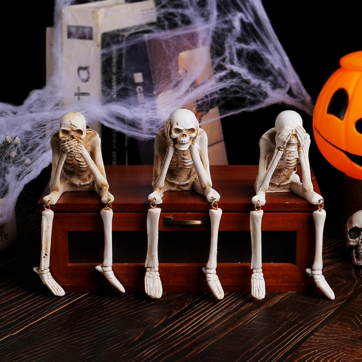 Boneyard Halloween Skeleton Ornaments | Set of 3