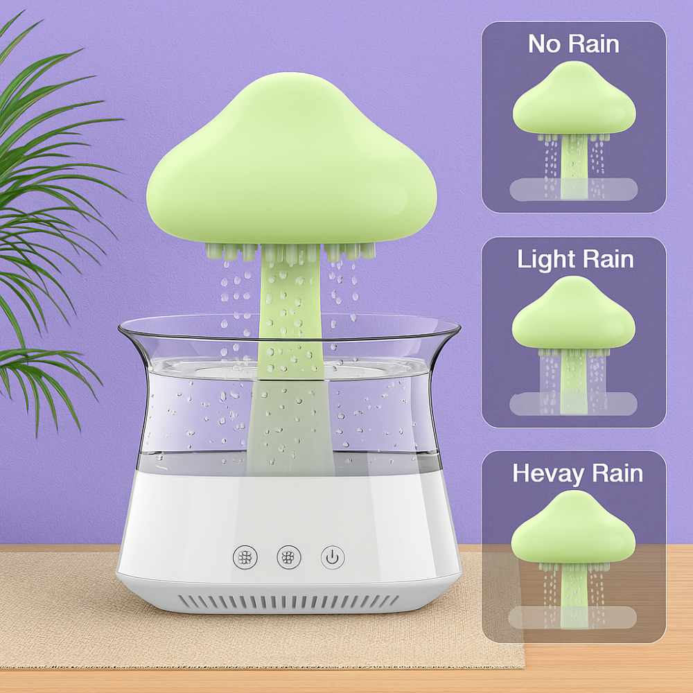 Rain Cloud Humidifier With Water Drip And Rain Sounds