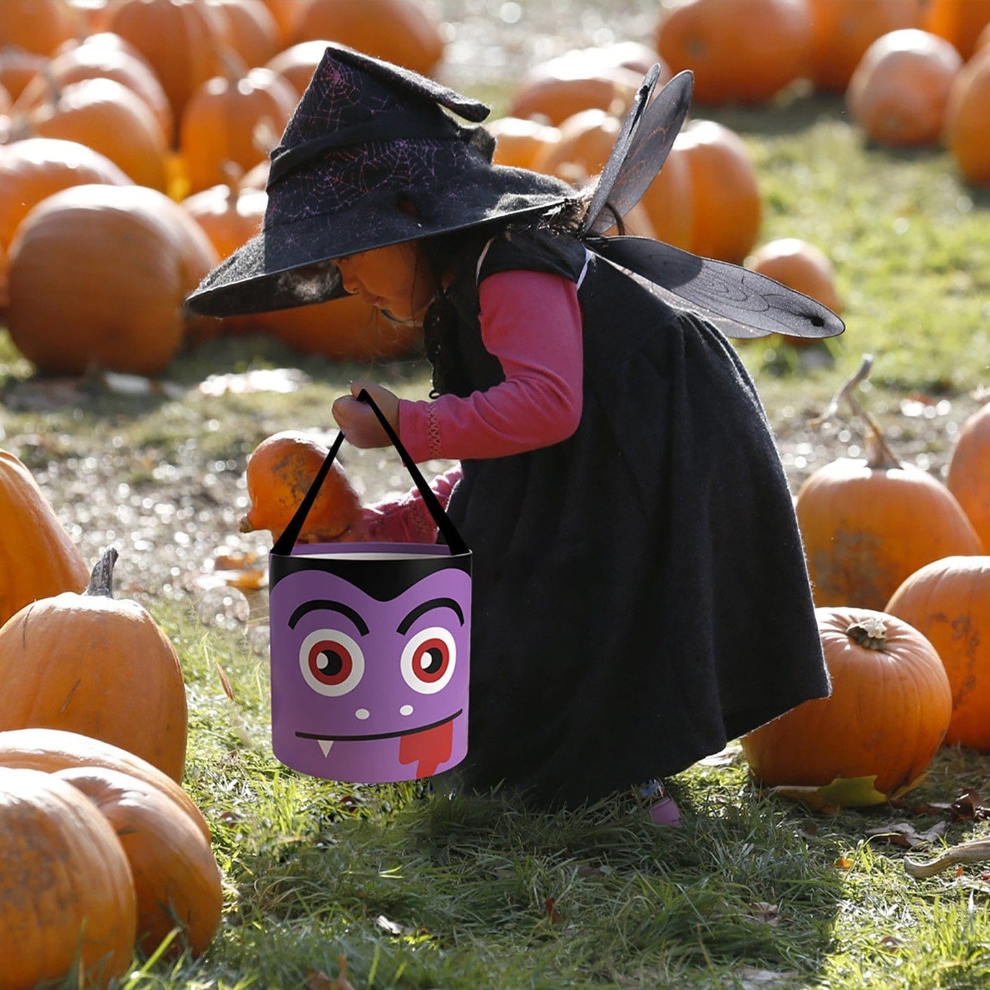 Buckendy Kids’ Halloween Foldable Candy Bags