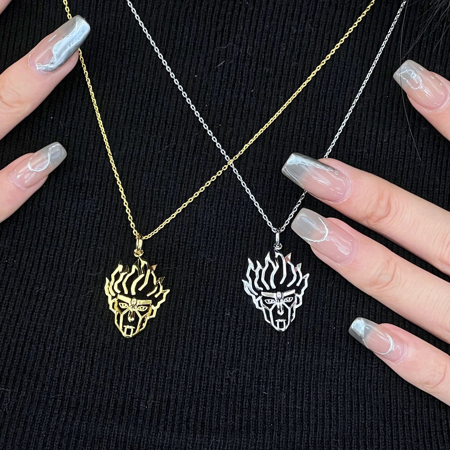 JOJO‘s Platinum Star Medium-length Sweater Chain Y2K Subculture Trend Necklack