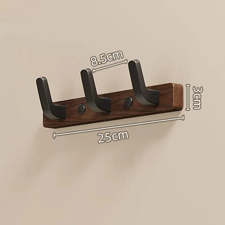 Minimalist Wall-Mounted Coat Hook with Wood & Metal Coat Holder