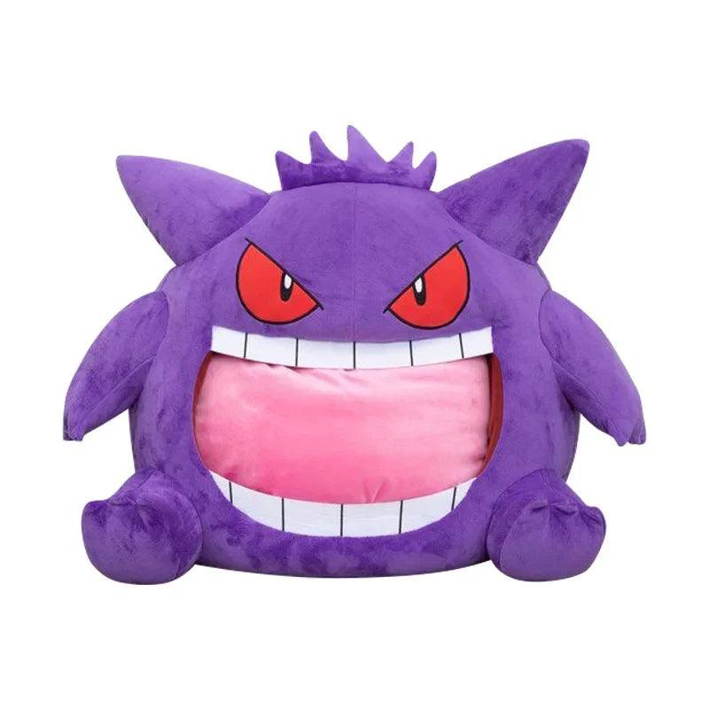 Gengar Big Tongue Pillow Blanket