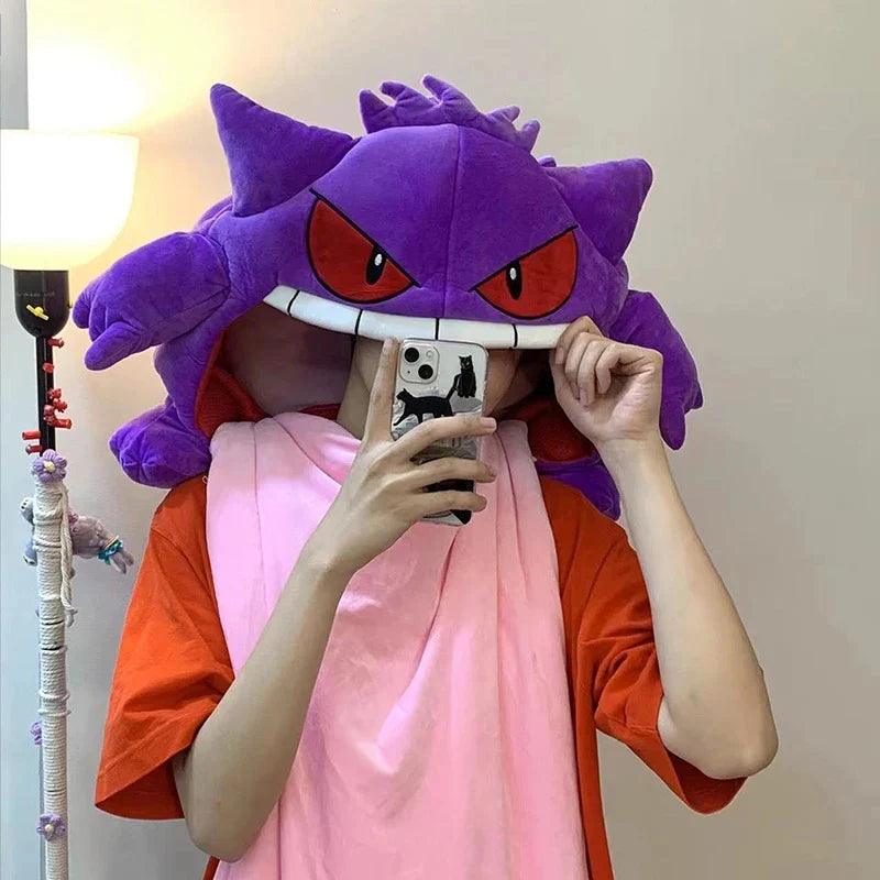 Gengar Big Tongue Pillow Blanket