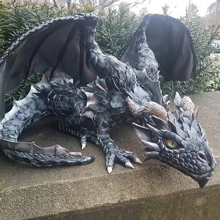 Crouching Dragon Guardian Statue