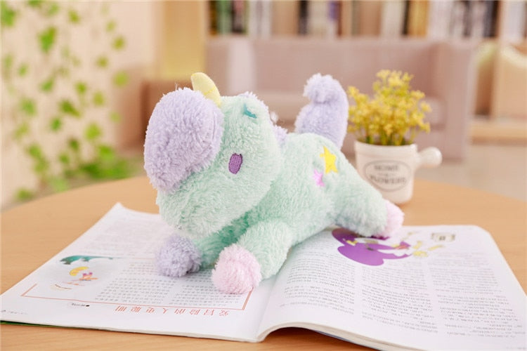 Colorful cuddly wuschel unicorn soft toys