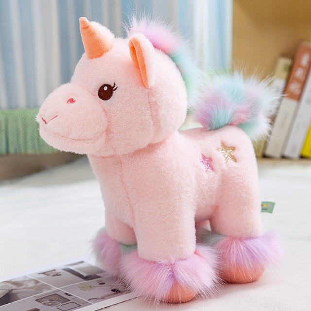 Colorful cuddly unicorns soft toys (25cm)