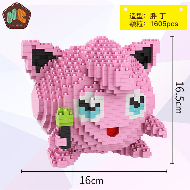 Detective Pikachu building block model (15cm x 15cm x 15cm)