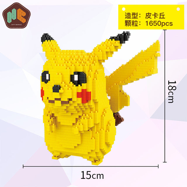 Detective Pikachu building block model (15cm x 15cm x 15cm)