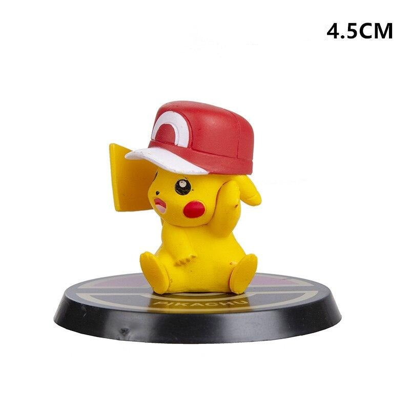 Set of 6 Pokemon figures: Pikachu, Charizard, Turtok, Mewtwo and Bisaflor