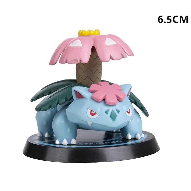 Set of 6 Pokemon figures: Pikachu, Charizard, Turtok, Mewtwo and Bisaflor